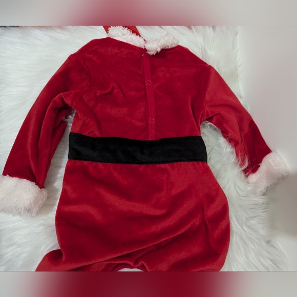 LAST ONE Zara Christmas Collection Baby Velour Santa Suit Outfit 1-6 mos New! - Picture 7 of 9